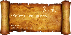 Kürti Adelgunda névjegykártya